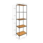 House Nordic Vita avohylly 5 osainen tammi-musta 51x36x170 cm