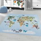 Lasten Kartta matto sininen