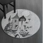 Muumi Suuri tulva matto harmaa pyöreä 80 cm