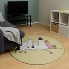 Muumi Yhdessä matto vihreä pyöreä 80 cm