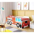 Paloauto lastensänky punainen 80x160 cm