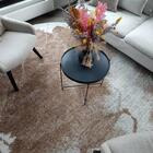Roosa plyysimatto ovaali beige